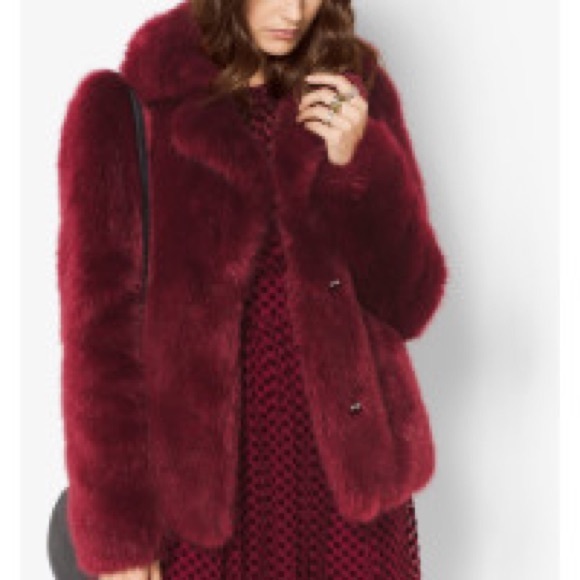 NWT Michael Kors faux fur peacoat M